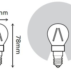 LED žarnica Gauss Filament Globe E14 4W 2700K