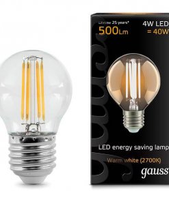 LED žarnica Gauss Filament Globe E27 4W 2700K