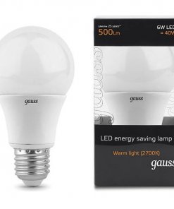 LED žarnica Gauss GLS E27 6W 2700K