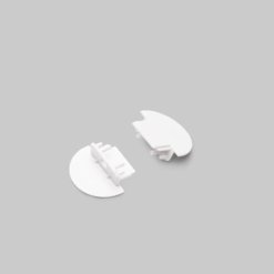 Zaključek za alu profil GROOVE10, bel, z luknjo, set
