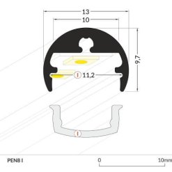 LED_profile_PEN8_dimensions_500