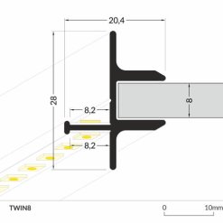 LED_profile_TWIN8_dimensions_500