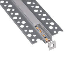 Vgradni alu LED MINI GK profil z mlečnim pokrovom, 2m, eloksiran