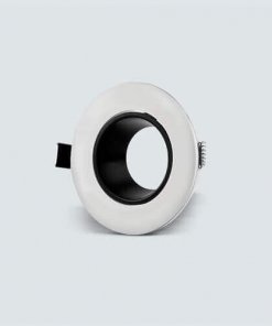 Vgradno okroglo nastavljivo ohišje za žarnico GU10/MR16, belo/črna