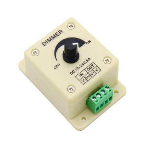 LED zatemnilnik, enobarvni s potenciometrom 12/24VDC, 8A